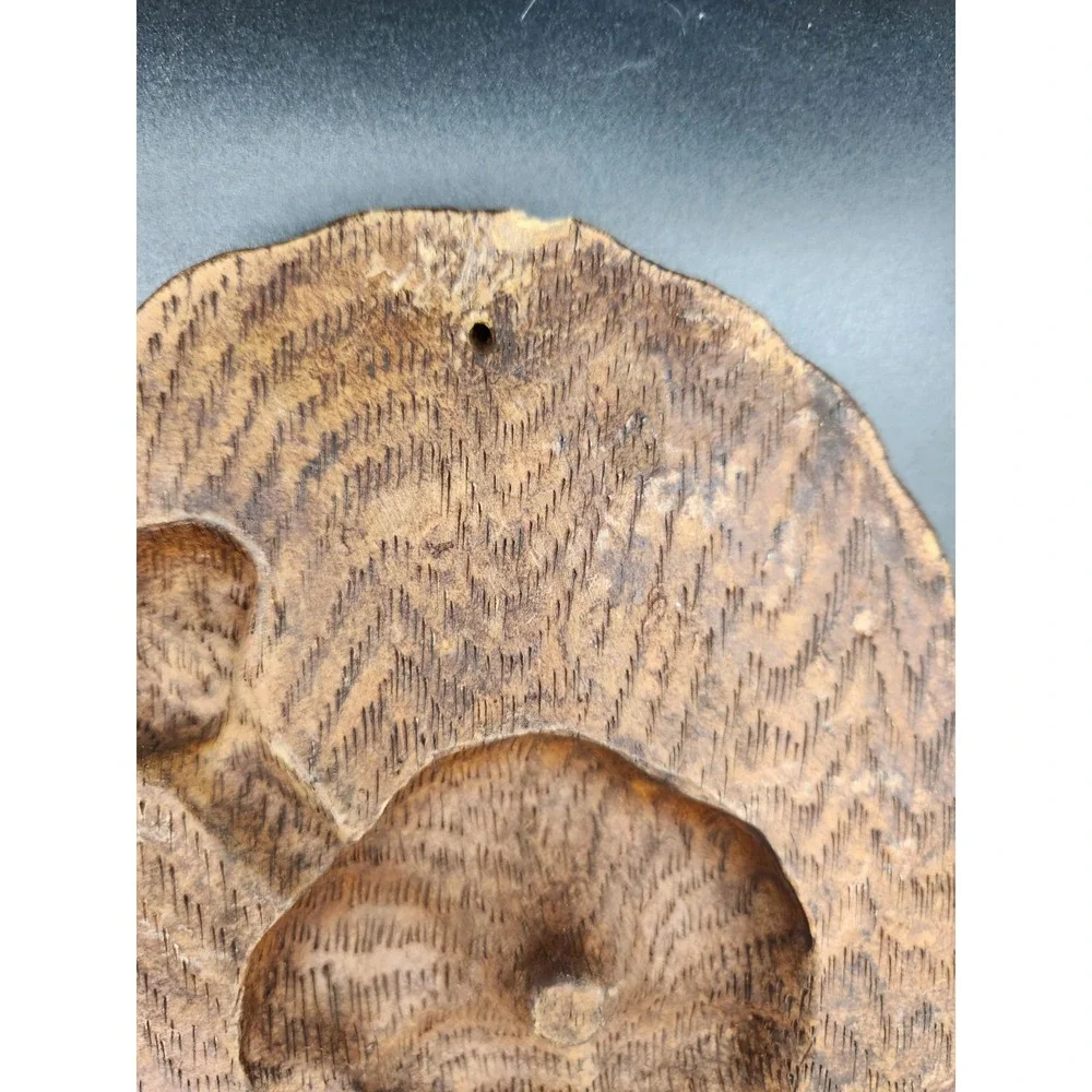Vintage Poppy Flowers Oval Pressed Wood Wall Hangings Set Of 2 10